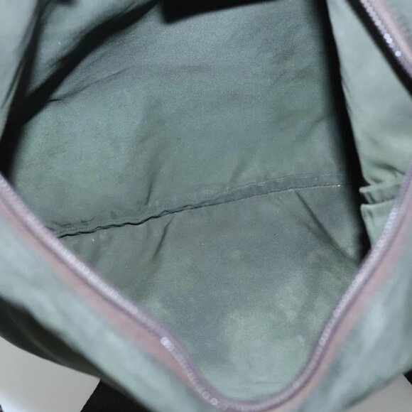 PRADA Shoulder Bag Nylon Khaki Silver Auth - Picture 10 of 15
